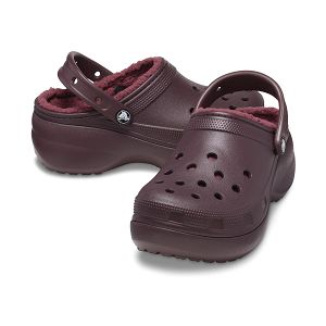 Classic Platform Lined Clog W - Dark Cherry