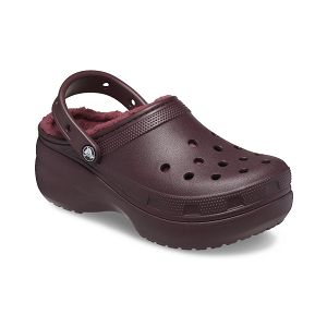 Classic Platform Lined Clog W - Dark Cherry