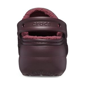 Classic Platform Lined Clog W - Dark Cherry