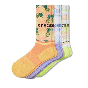 Crocs Socks ACrw RtroRsrt 3Pack - White/Tropical