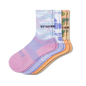 Crocs Socks Kid CrewGPP 3Pack - Tropical/White