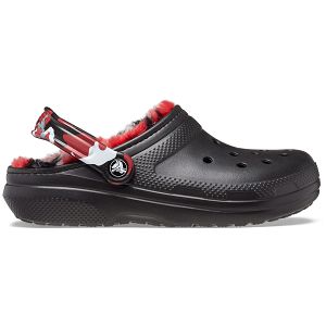 Classic Lined Camo Clog - Black/Red