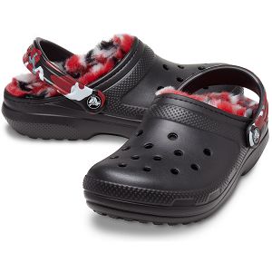 Classic Lined Camo Clog - Black/Red