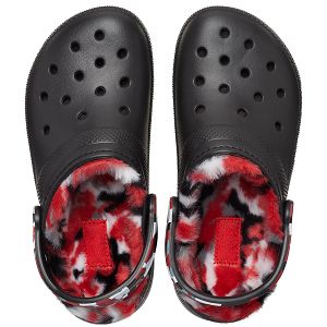 Classic Lined Camo Clog - Black/Red