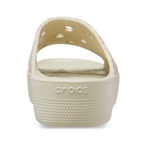 Classic Platform Snake Print SLIDE - Bone/Multi