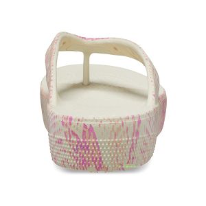 Classic Platform Snake Print Flip - Bone/Multi