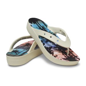 Classic Platform Retro Resort Flip - Bone/Multi