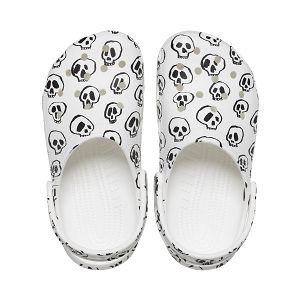Classic Skull Print Clog K - White/Black