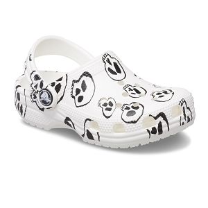 Classic Skull Print Clog T - White/Black