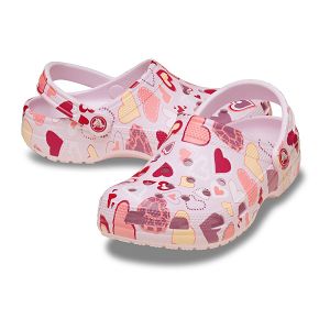 Classic Vday Clog - Pink Milk/Hearts