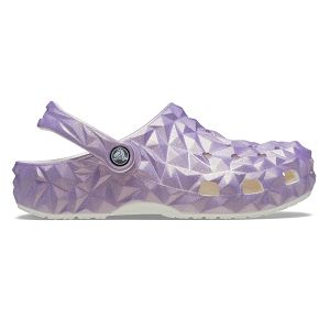 Classic Iridescent Geo Clog - White