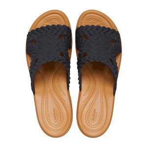Brooklyn Woven Slide Heel - Black