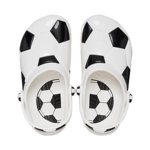 Classic Soccer Ball Clog K - White/Black