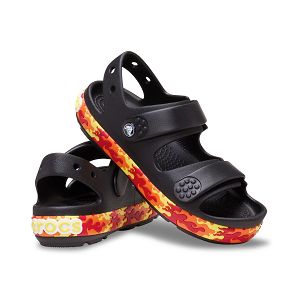 Crocband Cruiser Flames Sndl K - Black