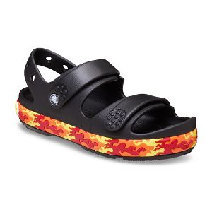 Crocband Cruiser Flames Sndl K - Black