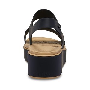 Brooklyn Matte Wrap Low Wedge - Black/Cashew