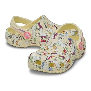 Classic Unicorn Graphic Clog T - Yellow Light