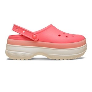 Classic Frosted Stacked Clog - Guava