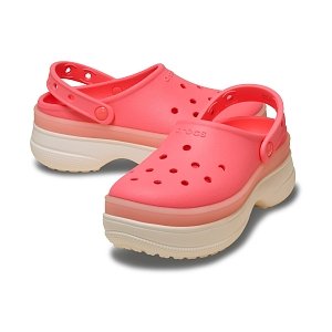Classic Frosted Stacked Clog - Guava