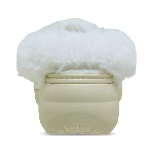 Classic Platform Fuzz Lined Clog - Bone
