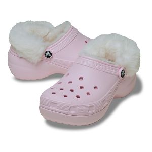 Classic Platform Fuzz Lined Clog - Pink Milk