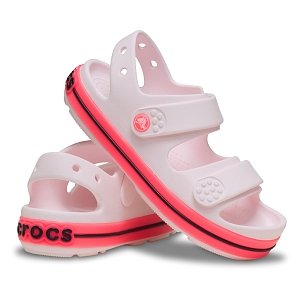CrocbandCruiserNeonBandSandalK - Bubble Ice/Pink Blast