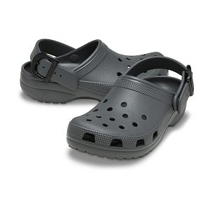 Classic Enamel Buckle Clog - Carbon
