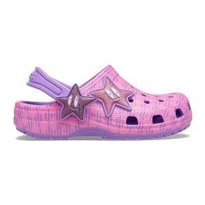 Classic Plaid and Stars Clog T - Purple Bolt/Pink Punch