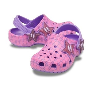 Classic Plaid and Stars Clog T - Purple Bolt/Pink Punch