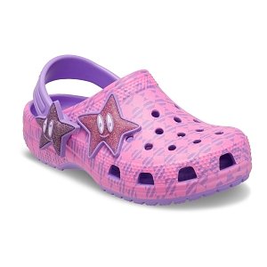 Classic Plaid and Stars Clog T - Purple Bolt/Pink Punch