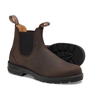 ELASTIC SIDE BOOT - BROWN