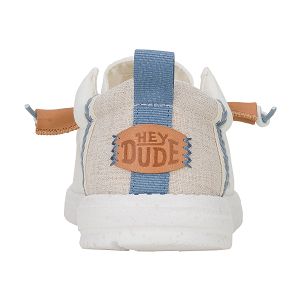 Wally Summer Linen - White/Stone Grey