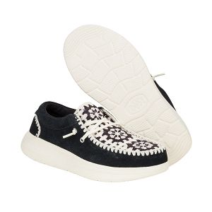 Wendy COMF Suede Crochet - Black/Multi