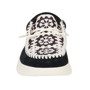 Wendy COMF Suede Crochet - Black/Multi