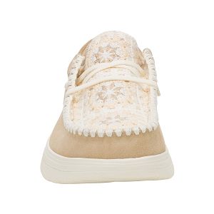 Wendy COMF Suede Crochet - Irish Cream/Multi