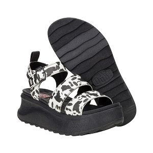 Delray Buckle Animal - Black/White