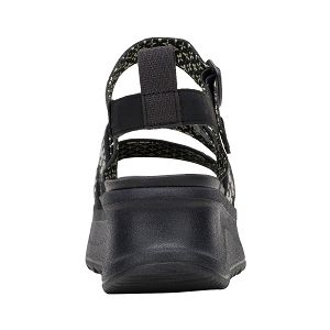 Delray Buckle Cottage Crochet - Black/White