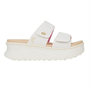 Delray Slide Eyelet - White