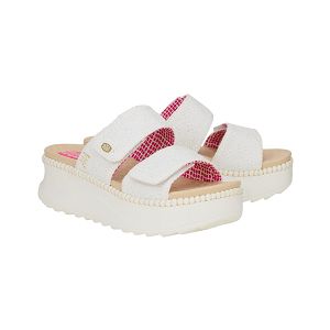 Delray Slide Eyelet - White