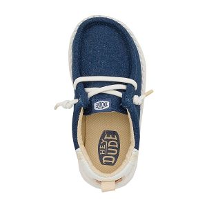 Wally T Summer Linen - Sargasso Blue/White