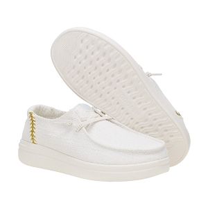 Wendy Rise Perf Canvas - White