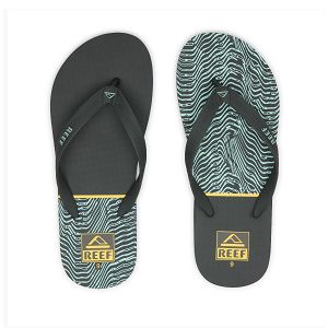 REEF SEASIDE PRINTS - BLACK/YELLOW SWELL