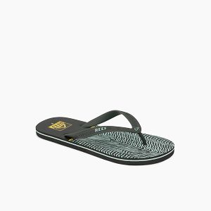REEF SEASIDE PRINTS - BLACK/YELLOW SWELL