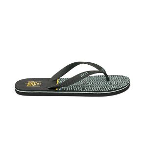 REEF SEASIDE PRINTS - BLACK/YELLOW SWELL