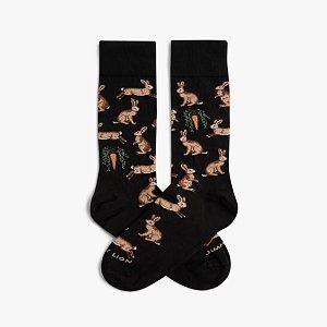 Rabbits and Carrot - Black
