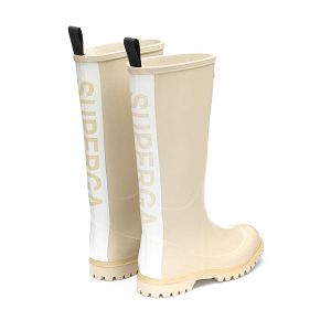 799 RUBBER BOOTS LETTERING - Beige Lt