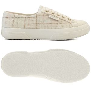2750 TARTAN WOOL - White Avorio-Pink Lt Blue