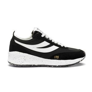 4089 TRAINING 9TS SLIM VEGAN LEATHER - Black-White Avorio