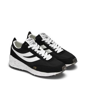 4089 TRAINING 9TS SLIM VEGAN LEATHER - Black-White Avorio
