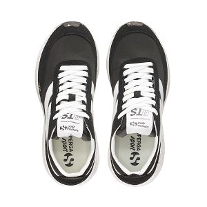 4089 TRAINING 9TS SLIM VEGAN LEATHER - Black-White Avorio